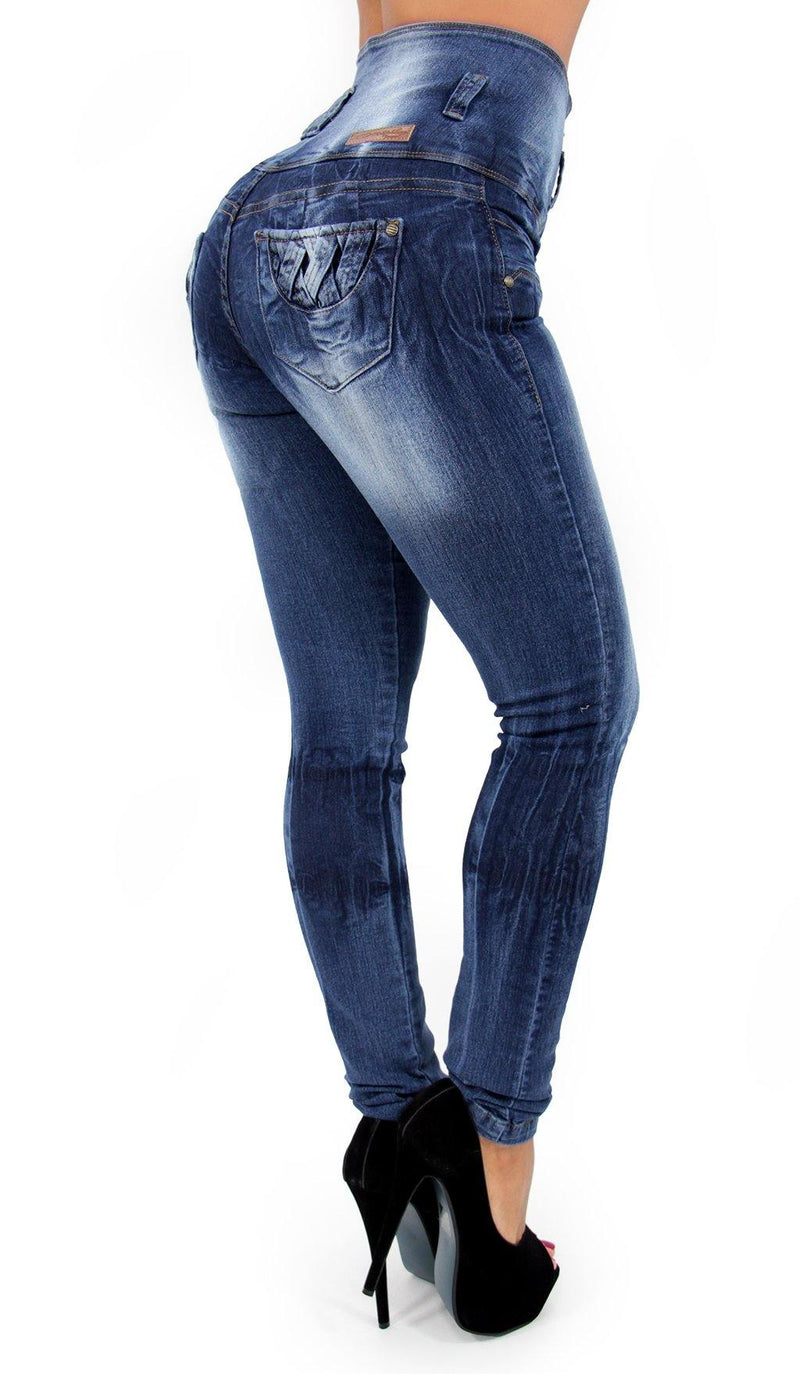LAST ONE 17395 Maripily High Waist Skinny Jean - Pompis Stores