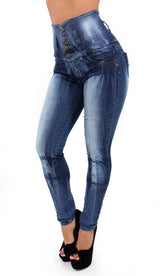 LAST ONE 17395 Maripily High Waist Skinny Jean - Pompis Stores