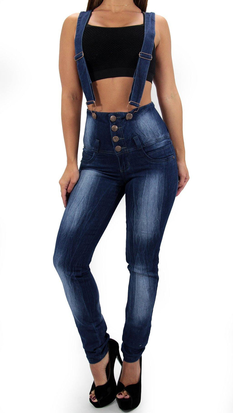 17408 Maripily Strap High Waist Skinny Jean - Pompis Stores