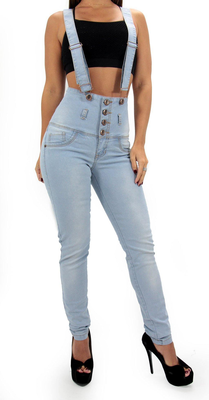 LAST ONE 17410 Maripily Strap High Waist Skinny Jean - Pompis Stores