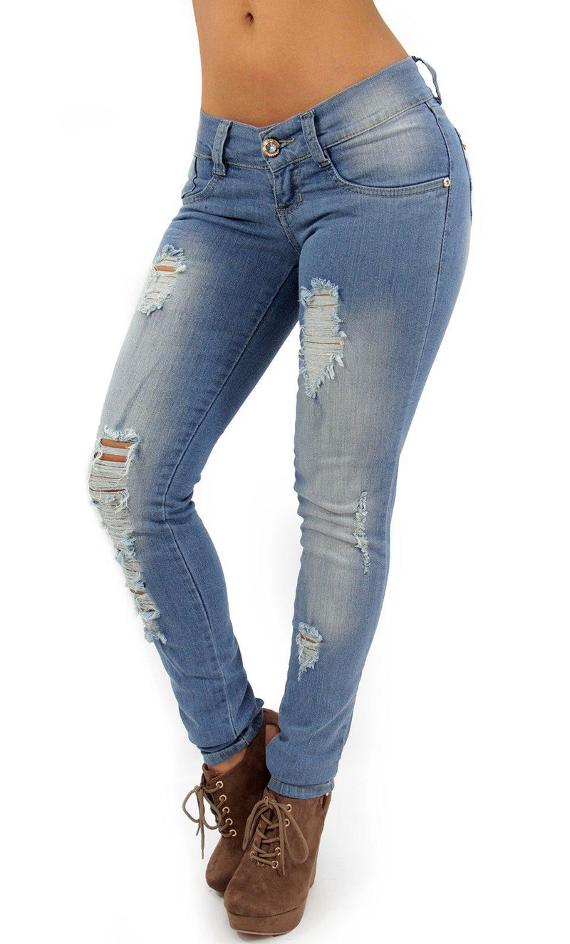 17453 Distressed Maripily Skinny Jean