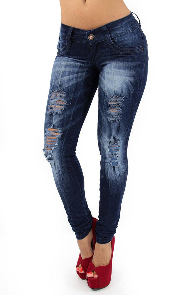 17458 Distressed Maripily Skinny Jean