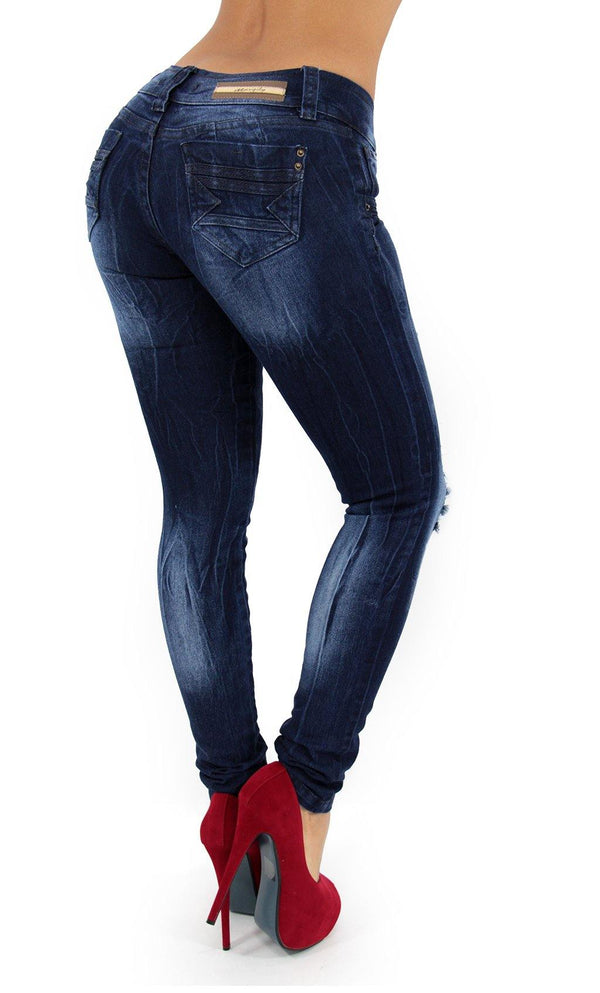 17458 Distressed Maripily Skinny Jean