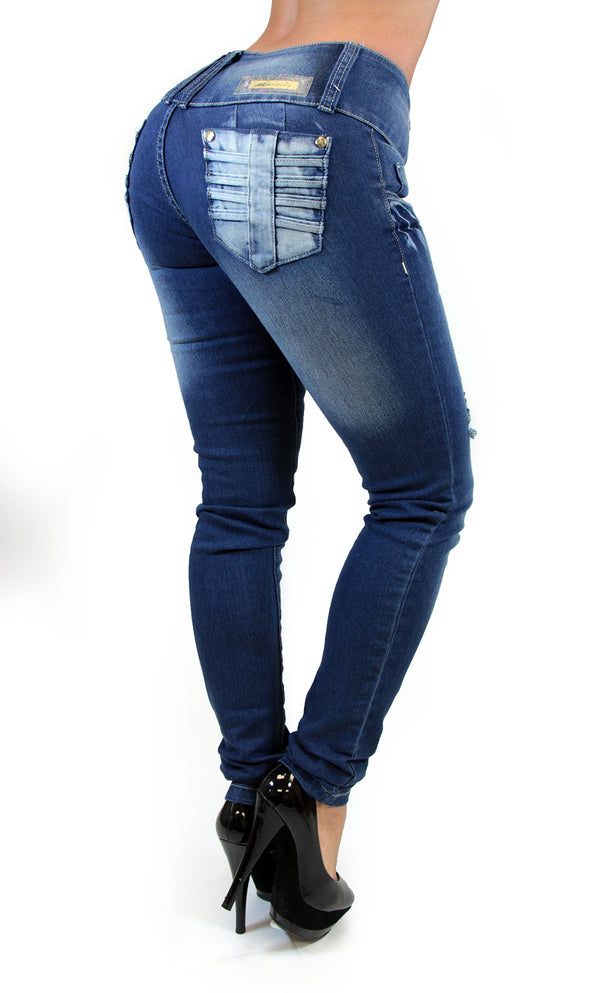 17497 Triple Button Maripily Skinny Jean