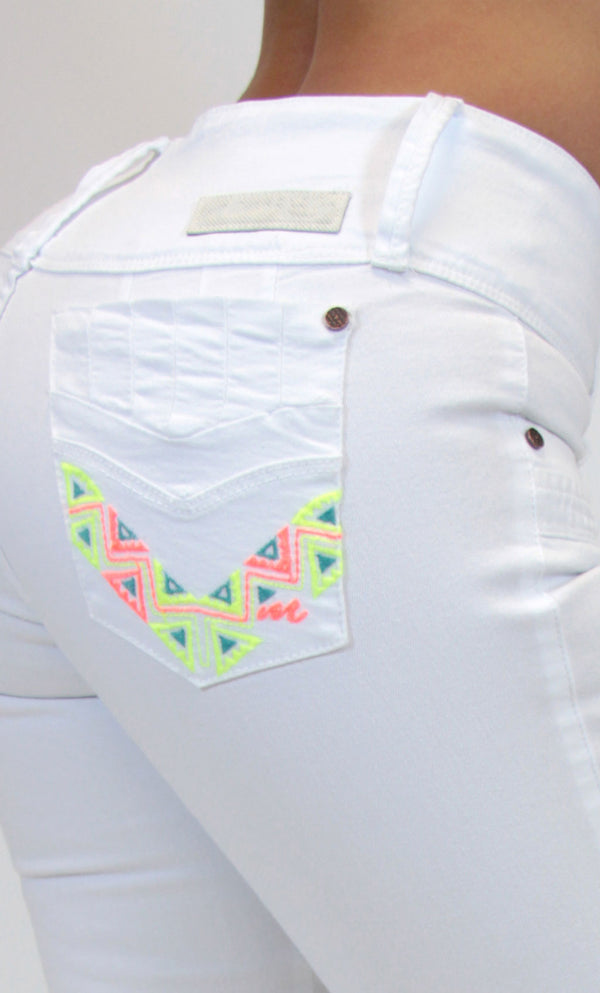 17566 Destroyed White Maripily Skinny Jean