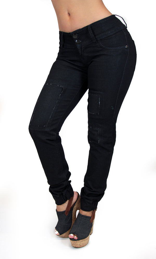 17628 Patchwork Jogger Pant Maripily Jean