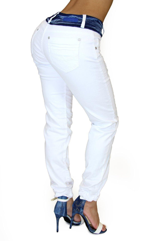 17629 Patchwork Denim Jogger Maripily Jean