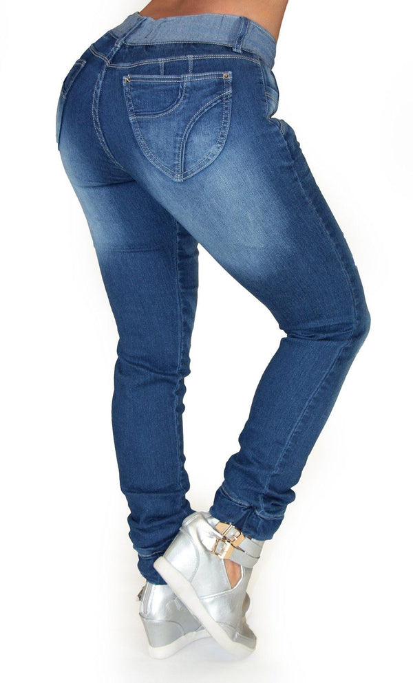 17716 Drawstring Denim Jogger Maripily Jean