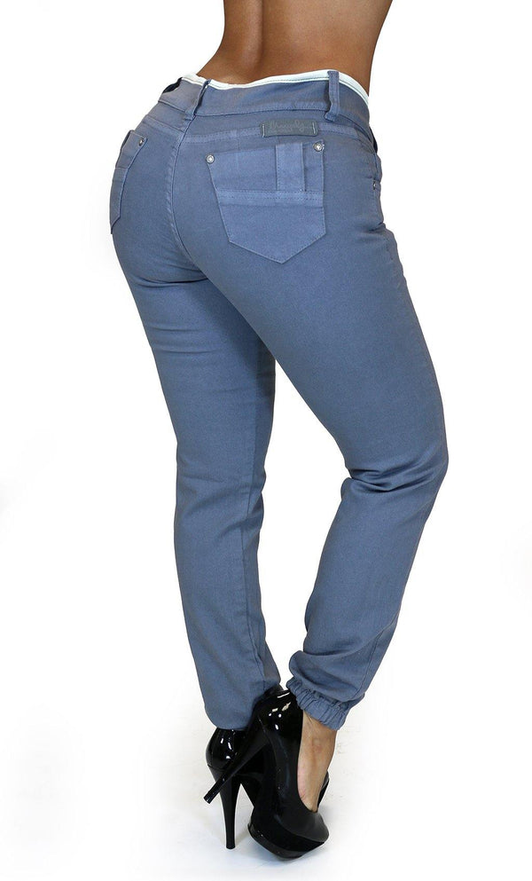 LAST ONE 17736 Maripily Colored Jogger Jean - Pompis Stores