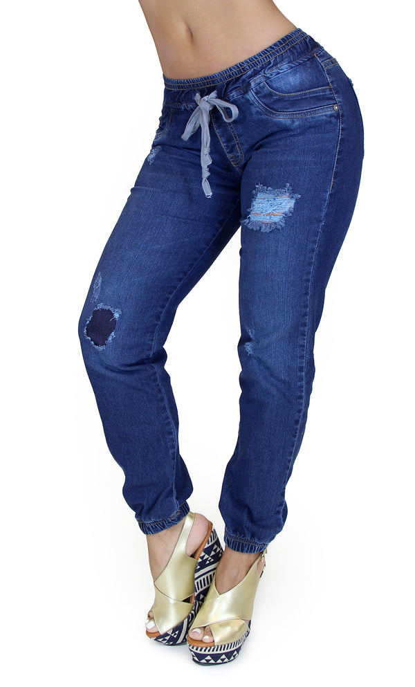17706 Crochet Denim Vest Maripily Jean