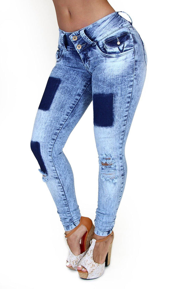 17743 Patchwork Maripily Skinny Jean
