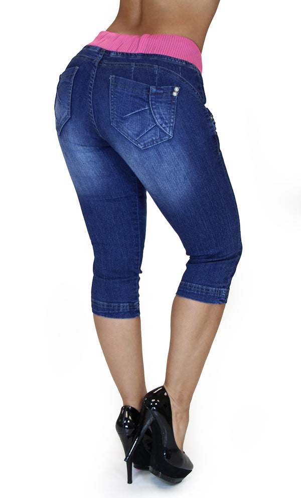 17751 Drawstring Capri Maripily Jean