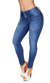 17775 Maripily Triple Button Skinny Jean