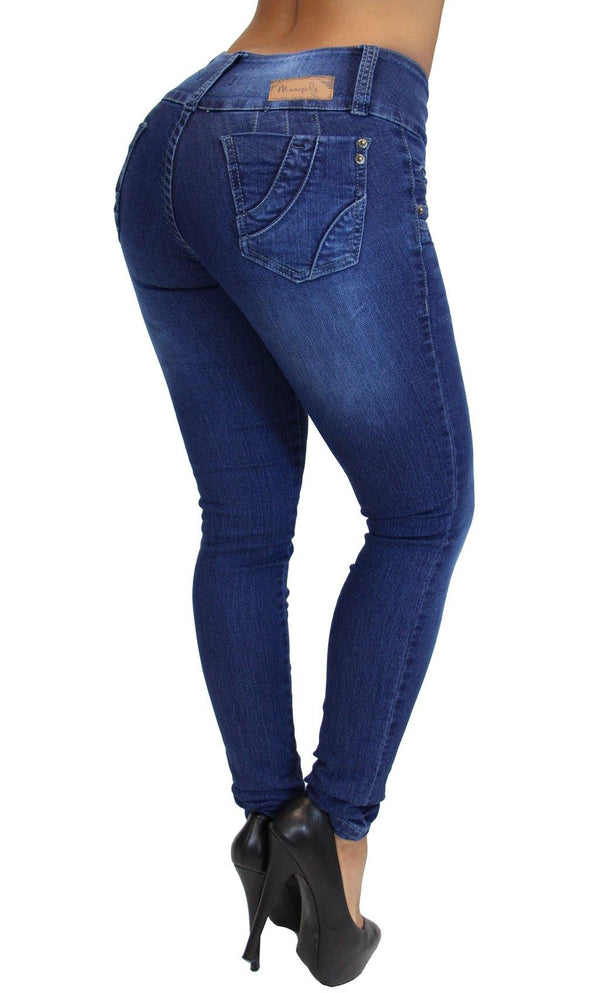17776 Maripily Triple Button Skinny Jean