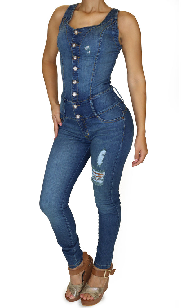 17797 Maripily Buttoned Jumpsuit