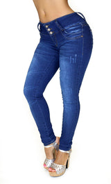 17814 Maripily Triple Button Skinny Jean