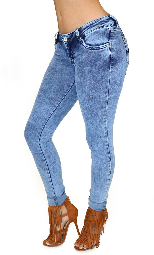 17856 Maripily Acid Wash Skinny Jean