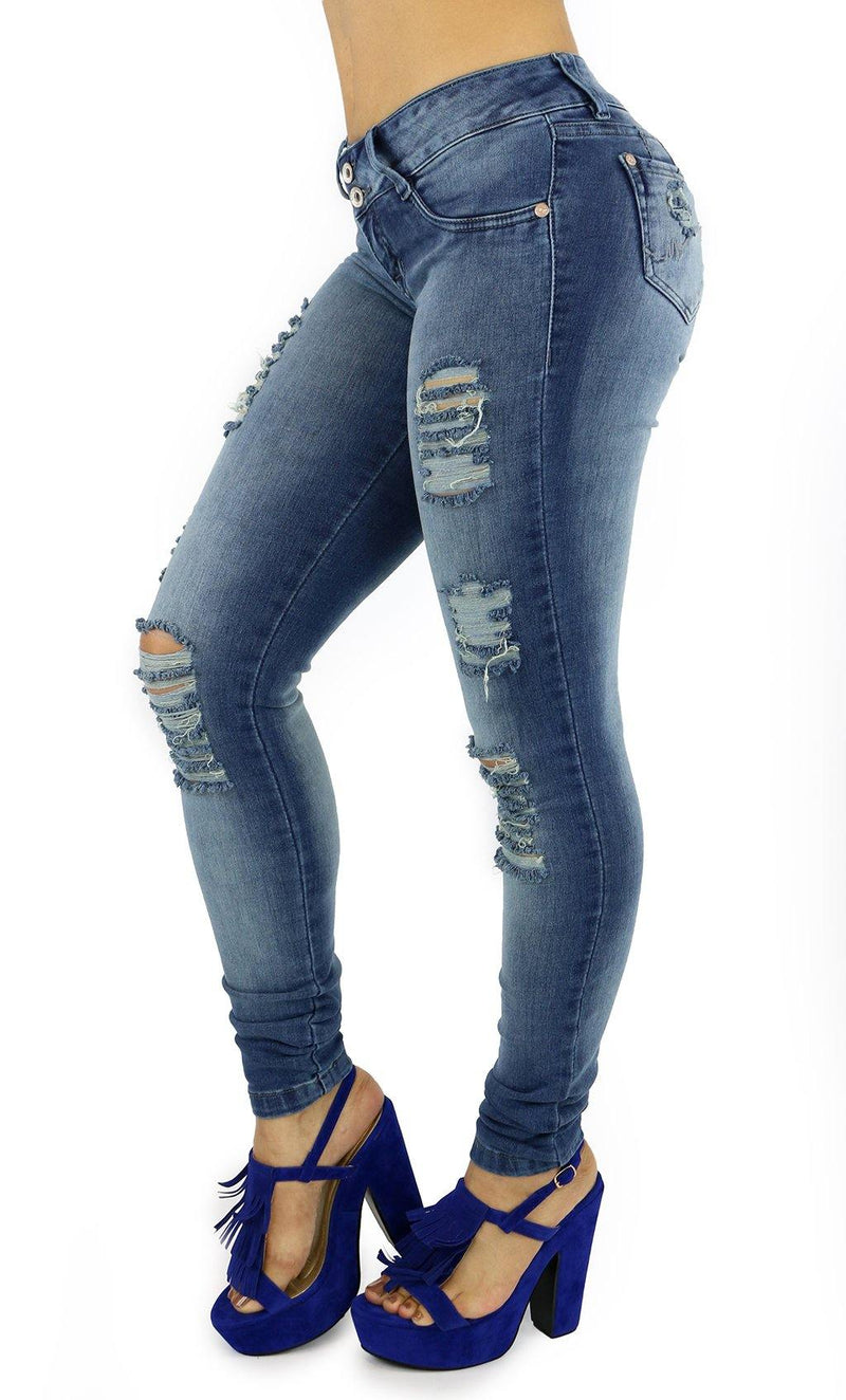 17941 Plus Size Maripily Destroyed Skinny Jean - Pompis Stores