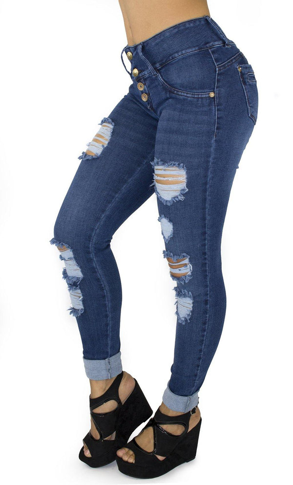 18001 Maripily Women Destroyed Butt Lifting Skinny Jean