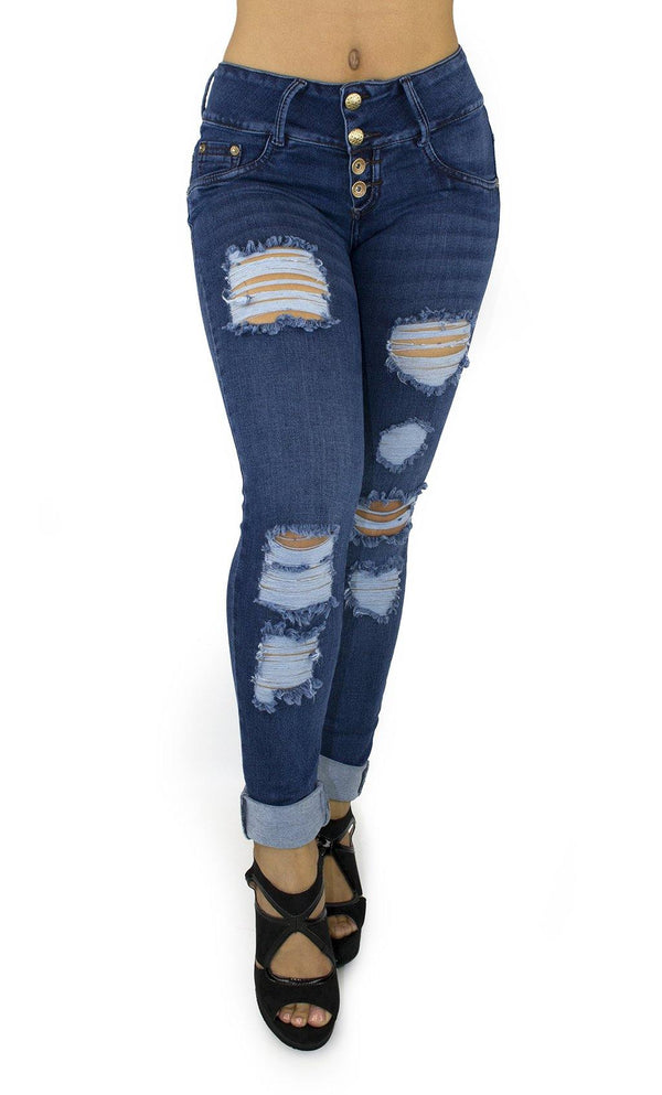 18001 Maripily Women Destroyed Butt Lifting Skinny Jean