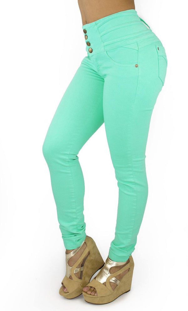 18012 Maripily Colored High Waist Butt Lifting Skinny Jean
