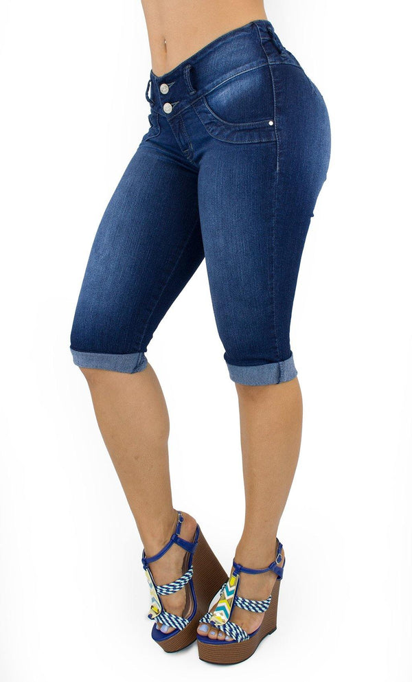 18027 Maripily Women's Butt Lifting Capri Jean