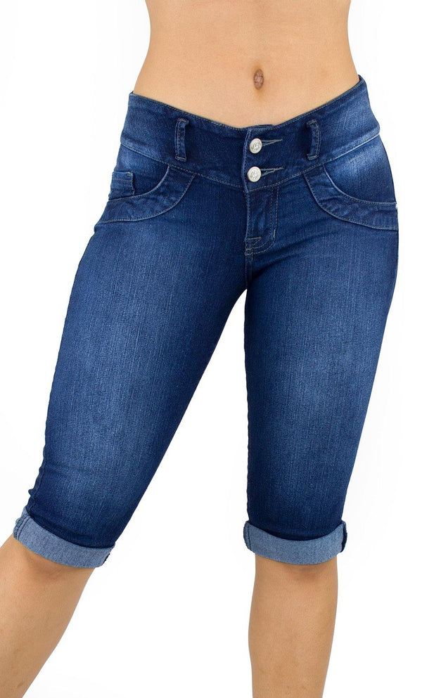 18027 Maripily Women's Butt Lifting Capri Jean