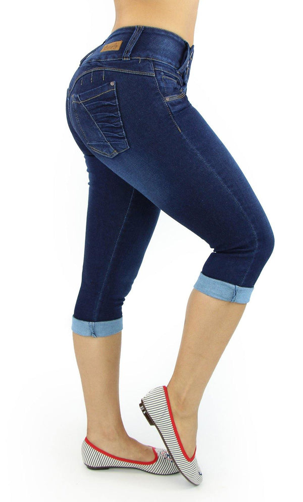 18083 Maripily Women's Butt Lifting Capri Jean