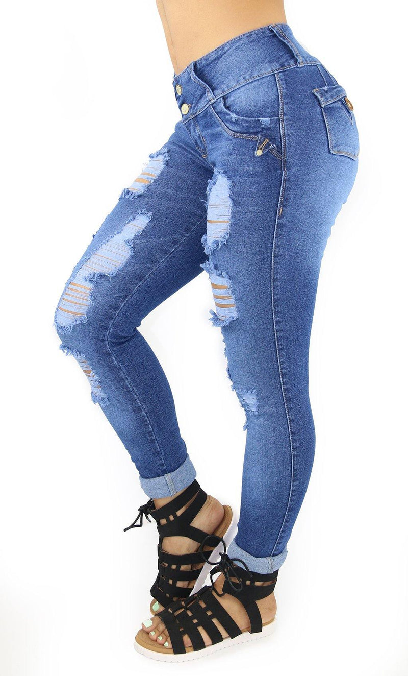 18129 Maripily Women's Destroyed Skinny Jean - Pompis Stores