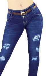 18448 Maripily Women's Distressed Skinny Jean