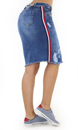 18916 Denim Skirt Women Maripily Rivera