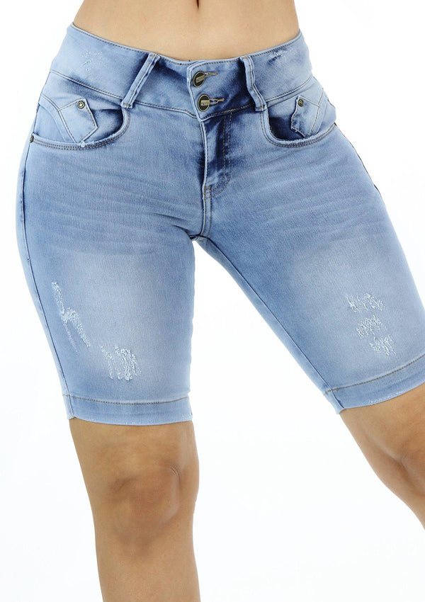 19684 Denim Bermuda by Maripily Rivera