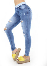 19867 Destroyed Skinny Jean by Maripily Rivera (Curvy Low) - Pompis Stores