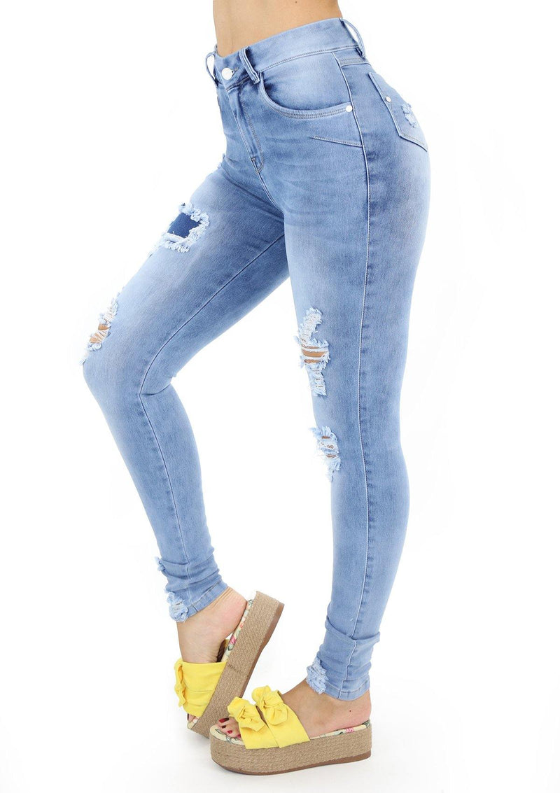 19878 Destroyed Skinny Jean by Maripily Rivera (Curvy Medium) - Pompis Stores