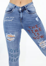 19900 You Are Special Destroyed Skinny Jean by Maripily Rivera - Pompis Stores