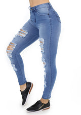 19902 Destroyed Skinny Jean by Maripily Rivera (Tobillero) - Pompis Stores