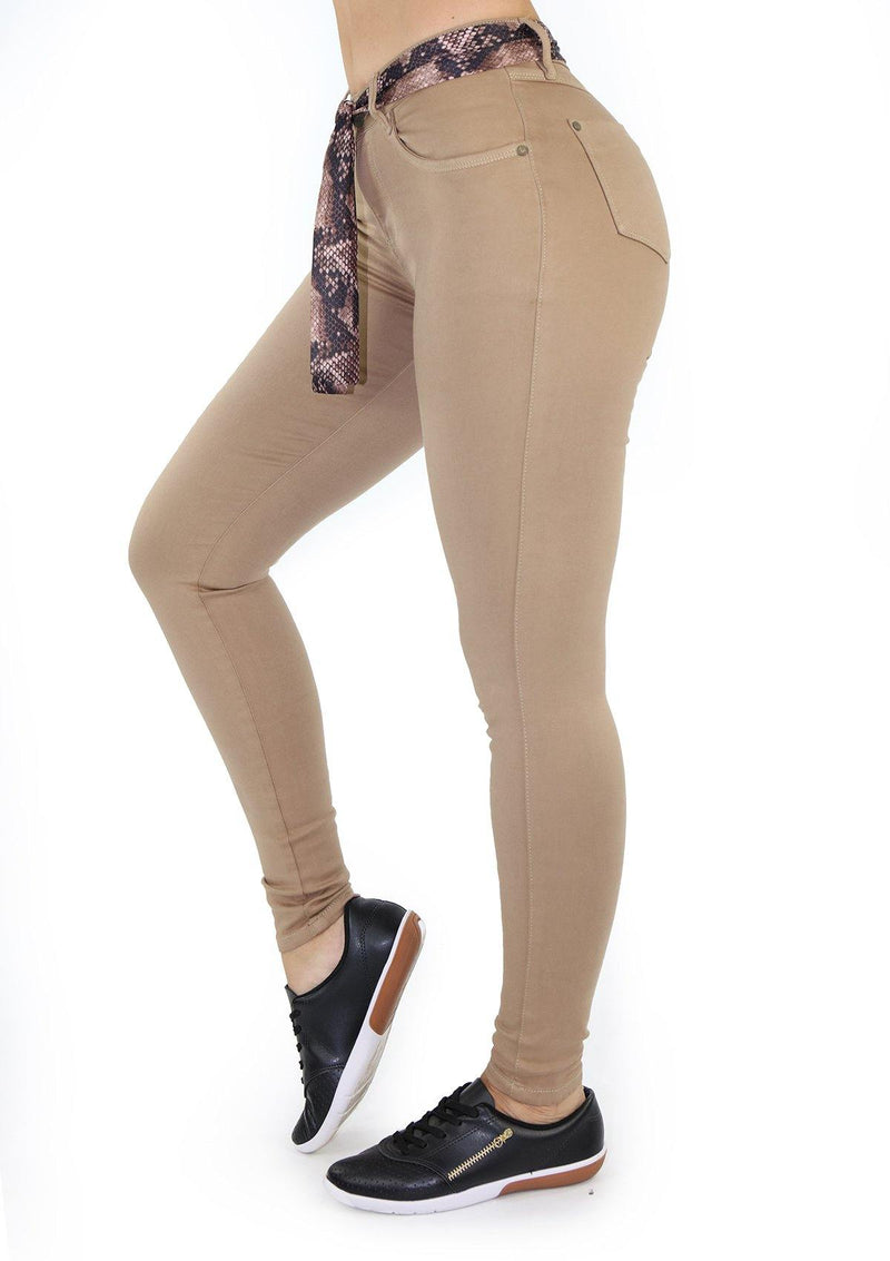 19904 Beige Skinny Jean by Maripily Rivera (Curvy Low) - Pompis Stores