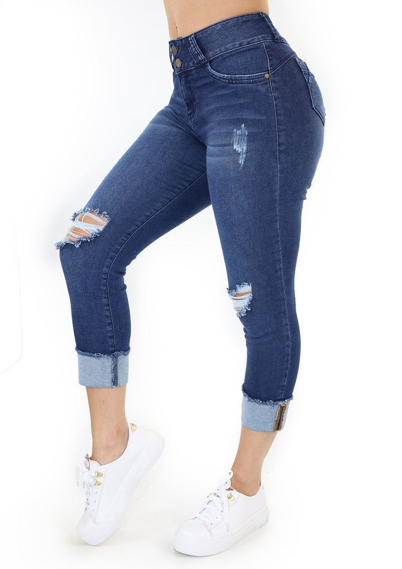 20058 Destroyed Capri Jeans by Maripily Rivera