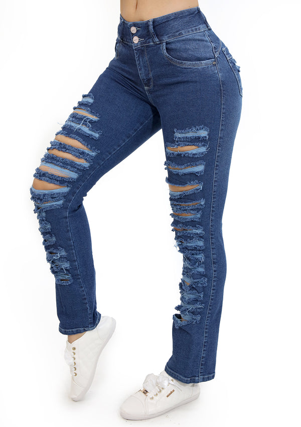 20515 Destroyed Boot Cut Jean by Maripily Rivera