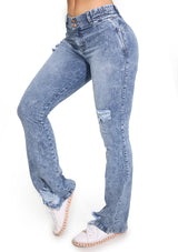 20554 Ripped Bell Bottom Jean by Maripily Rivera