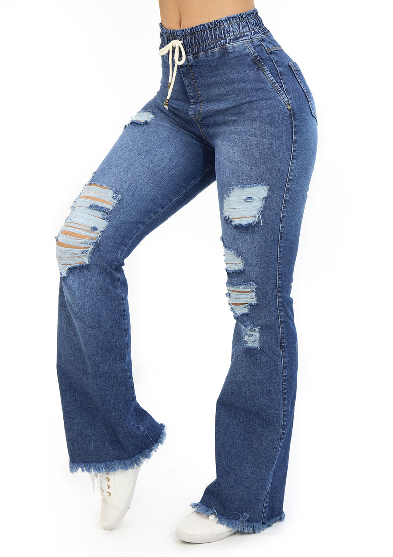 20582 Ripped Bell Bottom Jean by Maripily Rivera