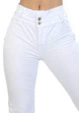 20584 White Bell Bottom Jean by Maripily Rivera