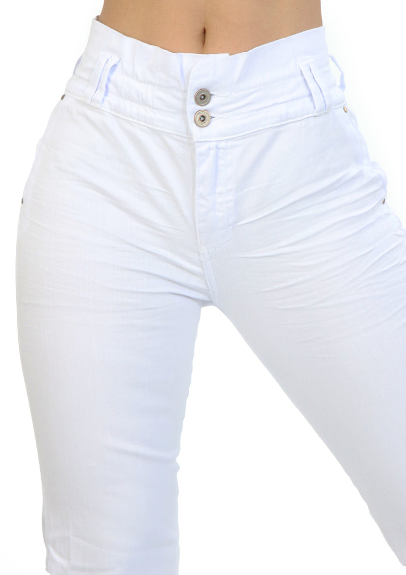 20584 White Bell Bottom Jean by Maripily Rivera