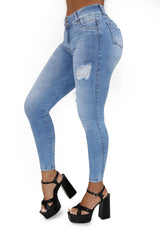 20743 Ripped Skinny Jean (Tobilleros) by Maripily Rivera