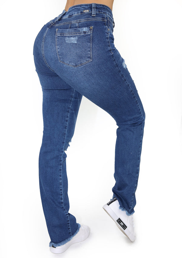 20746 Ripped Boot Cut Jean by Maripily Rivera