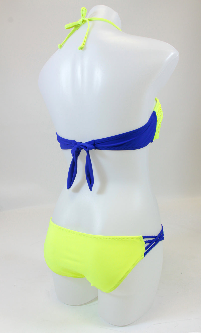6304 Neon Ruffle Bikini by Maripily Swimwear