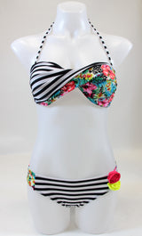6308 Bandeau Stripe Bikini by Maripily Swimwear