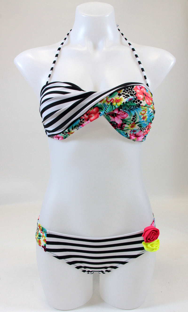 6308 Bandeau Stripe Bikini by Maripily Swimwear