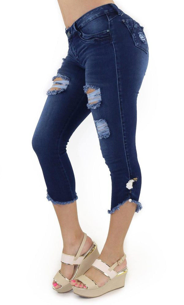 1098 Scarcha Women Denim Capri