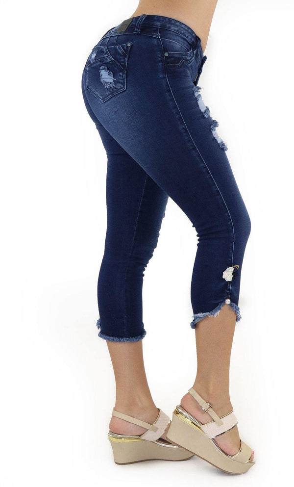 1098 Scarcha Women Denim Capri